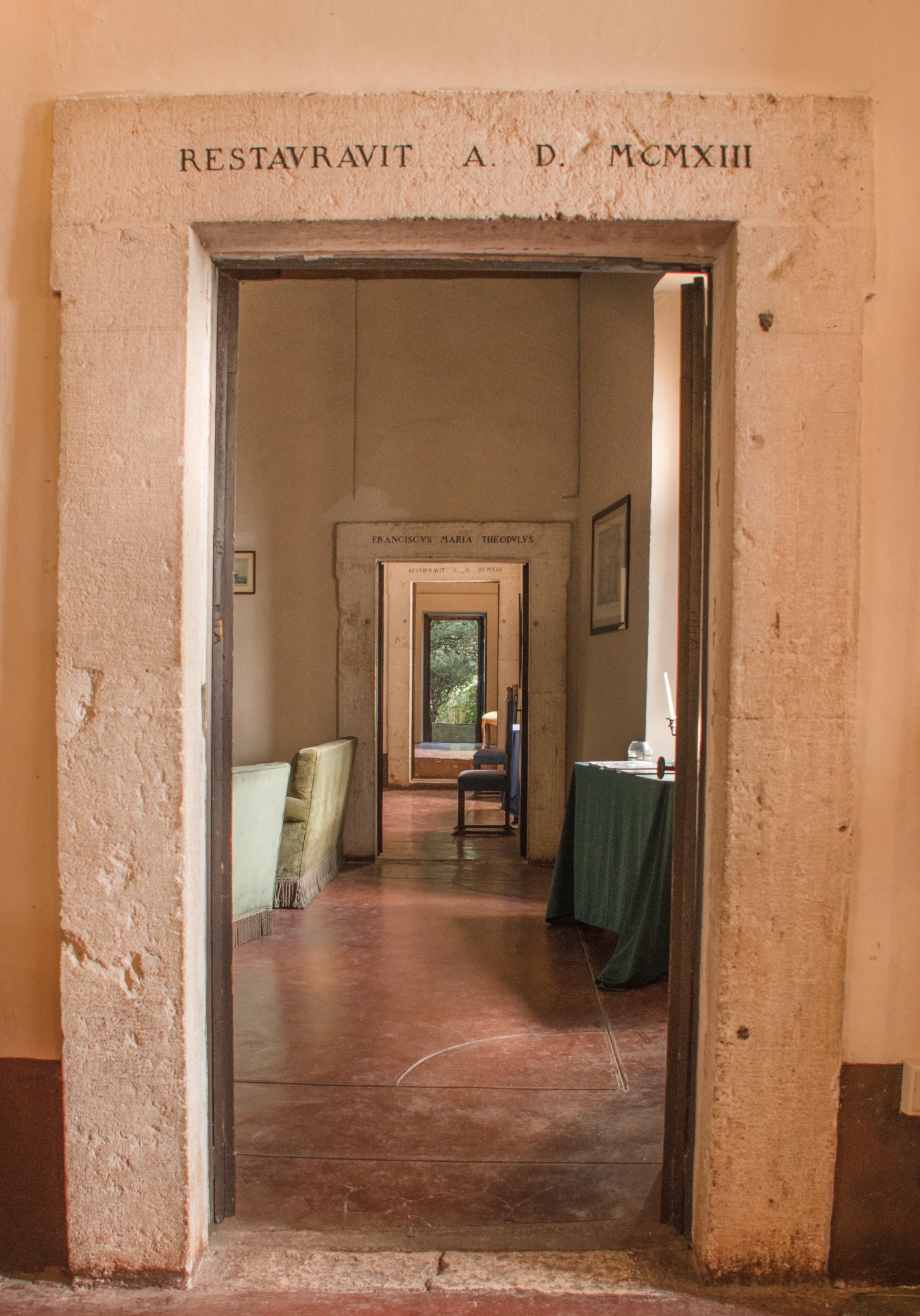Historic doorway and interior view